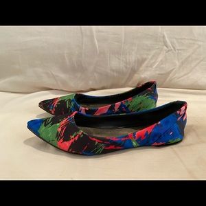 Multicolor Pointed Toe Flats